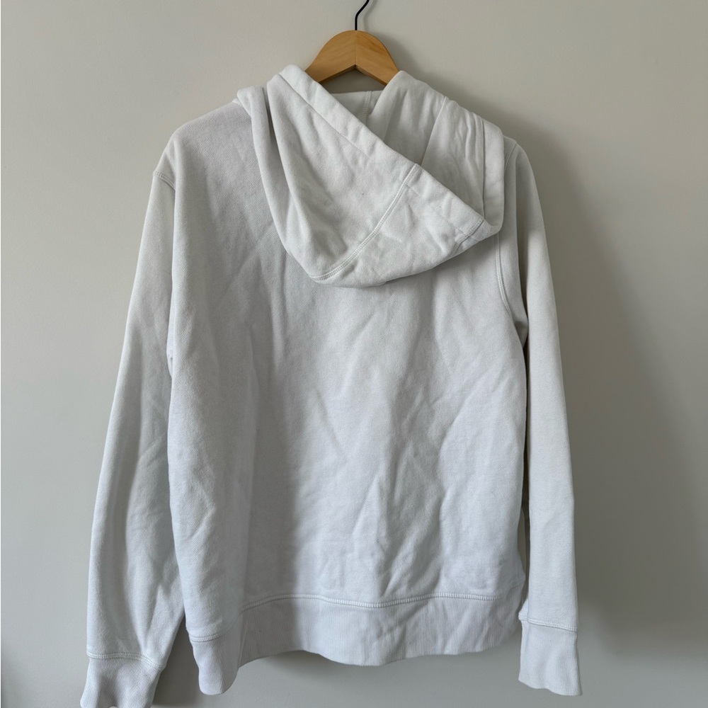 Plain White Zip Up Hoodie (size large) - Picture 2 of 4